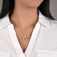 Interlocking heart necklace