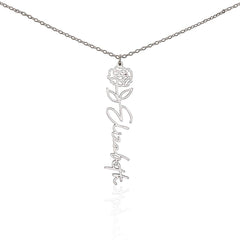 Flower Name Necklace