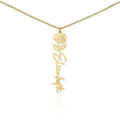 Flower Name Necklace