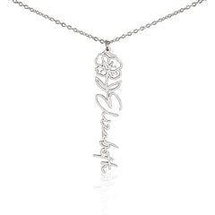 Flower Name Necklace
