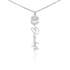 Flower Name Necklace