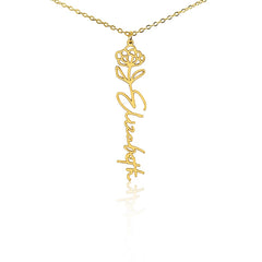 Flower Name Necklace