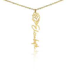 Flower Name Necklace